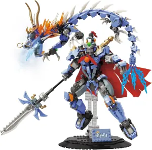 NUTCRACKER Mech Dragon Building Set for Adult, Dragon Teng Four Sea — Ying Long Toy Building Set, Figure Robot Home Collection Display Model, Easter Birthday Gift for Kids Boys Girls 14  (1318 Pieces
