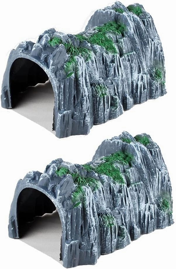 NWFashion Model Scenery 1:160 Scale N Gauge Plastic Rockery Tunnel Track Train Accessories Toy (2PCS)