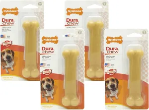 Nylabone Dura Chew Original Flavored Bone Dog Chew Toy- Wolf/Medium (4 Pack)