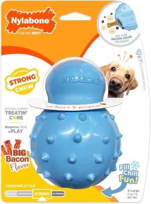 Nylabone Treatin' Cone Strong Stuffable Chew Toy for Dogs, Natural Rubber Fillable Treat Toy, Treat Dispensing Dog Toy, Bacon Flavor, X-Large - 50  lbs, 1 Count