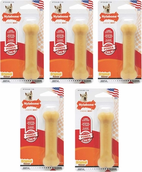 Nylabone (5 Pack) Dura Chew Regular Original Flavored Bone Dog Chew Toys