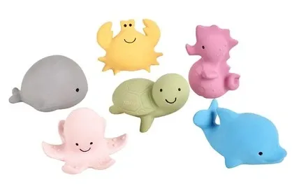 OCTOPUS - NATURAL RUBBER RATTLE & BATH TOY