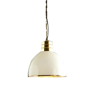 Ohio Tall Dome Pendant Light E27 in Ivory Zaffero - ZAF11088IV