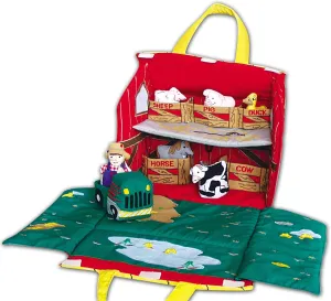 Old MacDonald's Farm Soft Fabric Play Set Interactive and Educational Pretend and Play Farm Activity Toy for Toddlers and Children | Engaging and Durable Cloth Toy