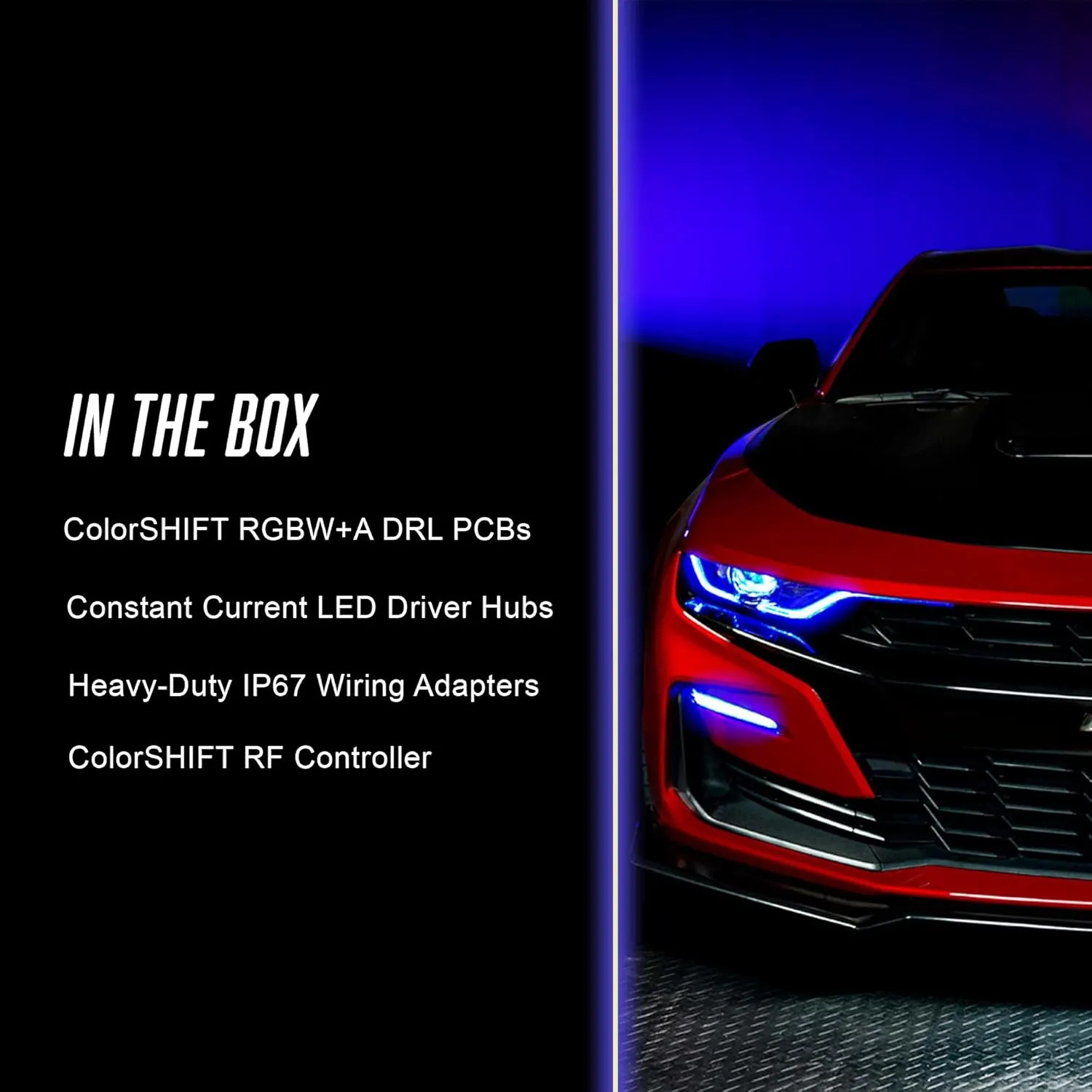 ORACLE LIGHTING ColorSHIFT RGBW A Headlight DRL Upgrade Kit | 2019-2023 Chevy Camaro SS/RS, 1 DRL Pair, Part # 1419-330