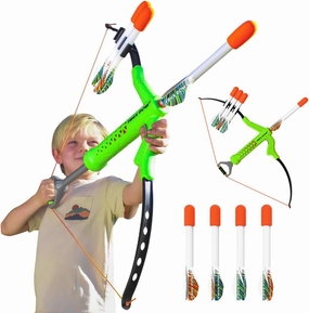 Original and Superior FAUX BOW - Kids Bow and Arrow Set - Durable Impact Foam Tip Arrows - Outdoor Toy for Girls and Boys - Perfect for Backyard Target Practice - Beware of Imitations