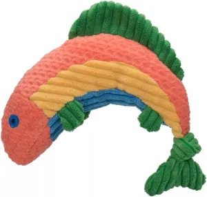 Orvis Plush Animal Squeaky Dog Toys - Tough Dog Toys with Durable Tuffet Construction and Internal Reinforced Stitching, Rainbow Trout
