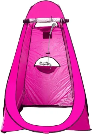 Outdoor Bathing Tent Outdoor Portable Shower Toilet Tent Camping Tent Camping Changing Tent Dressing Tent for Bathing Toilet, 120x120x190cm, Pink