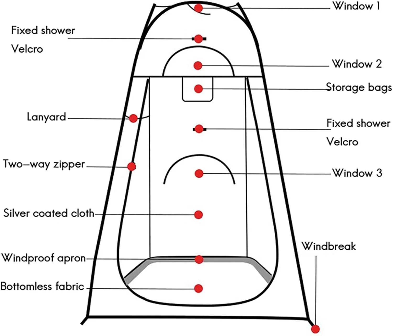 Outdoor Bathing Tent Outdoor Portable Shower Toilet Tent Camping Tent Camping Changing Tent Dressing Tent for Bathing Toilet, 120x120x190cm, Pink