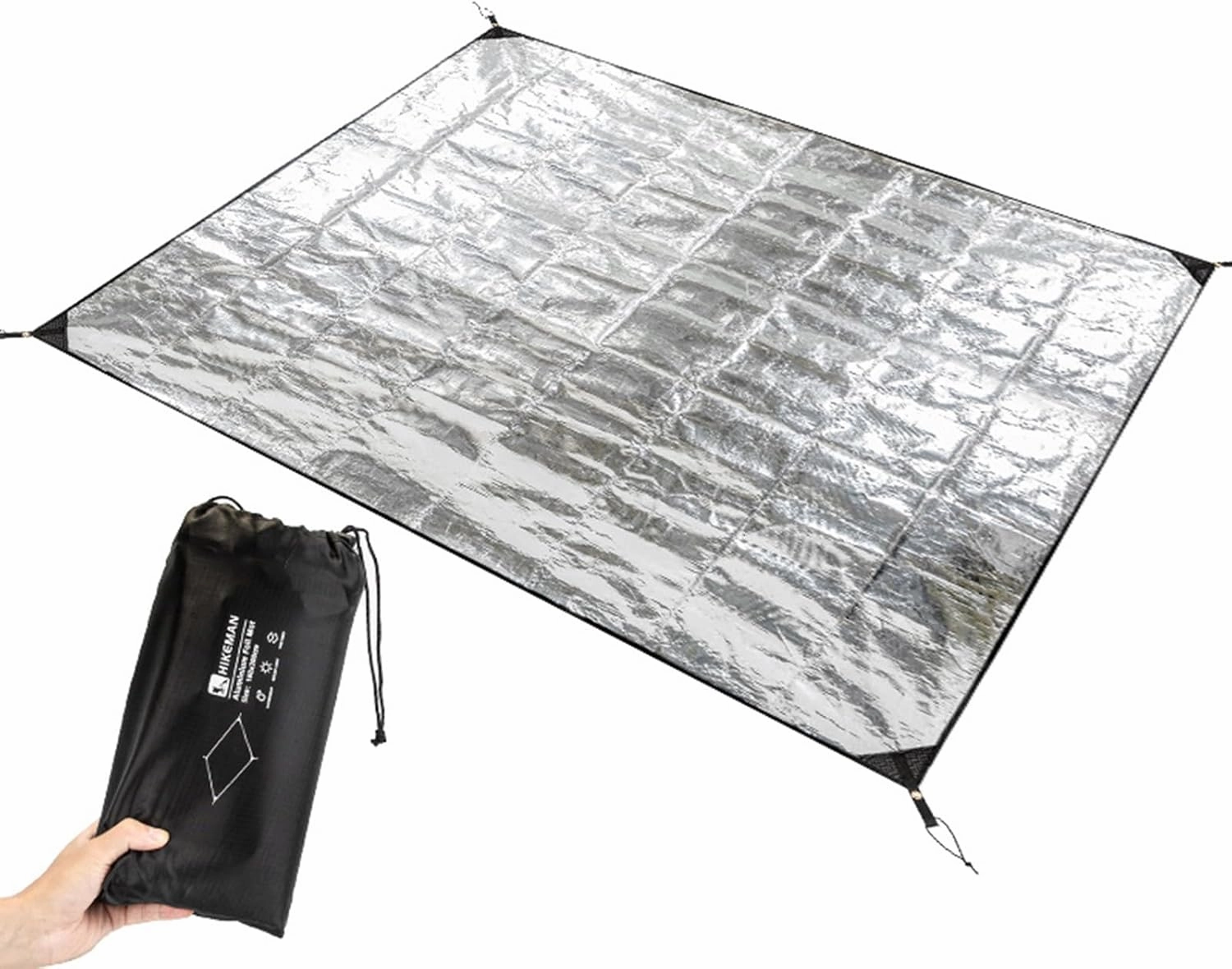 Outdoor Ground Mat Thickened Aluminum Foil Picnics Mat Sleep Tent Pad Thermal Insulating Mat Outdoor Accessories