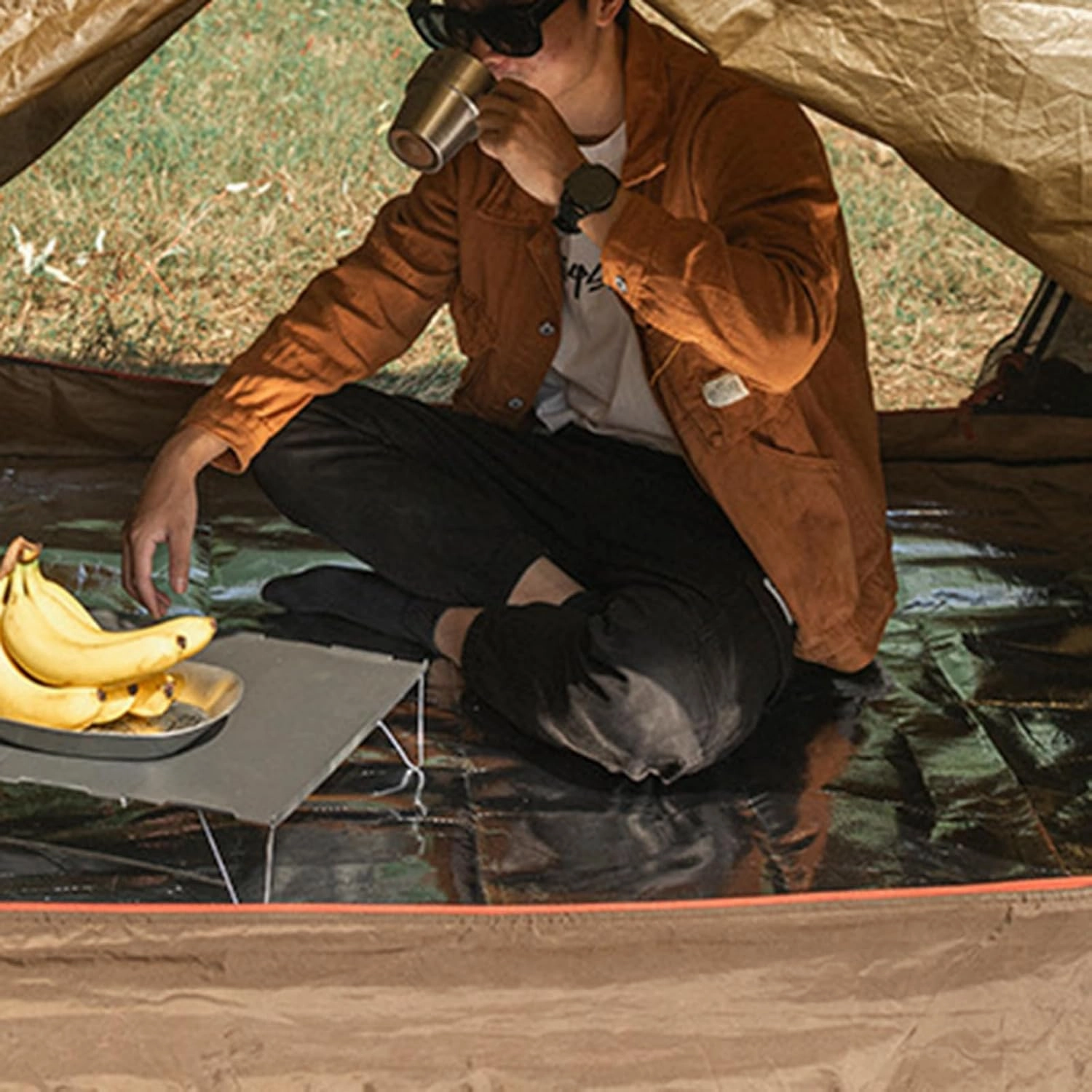 Outdoor Picnics Mat Sleep Tent Pad Aluminum Foil Foams Insulating Camping Mat Sleep Tent Pad Thermal Insulating Mat