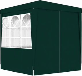 Outdoor Shelter with Side Walls, Water-Resistant Canopy for Events, 6.6' x 6.6', Green