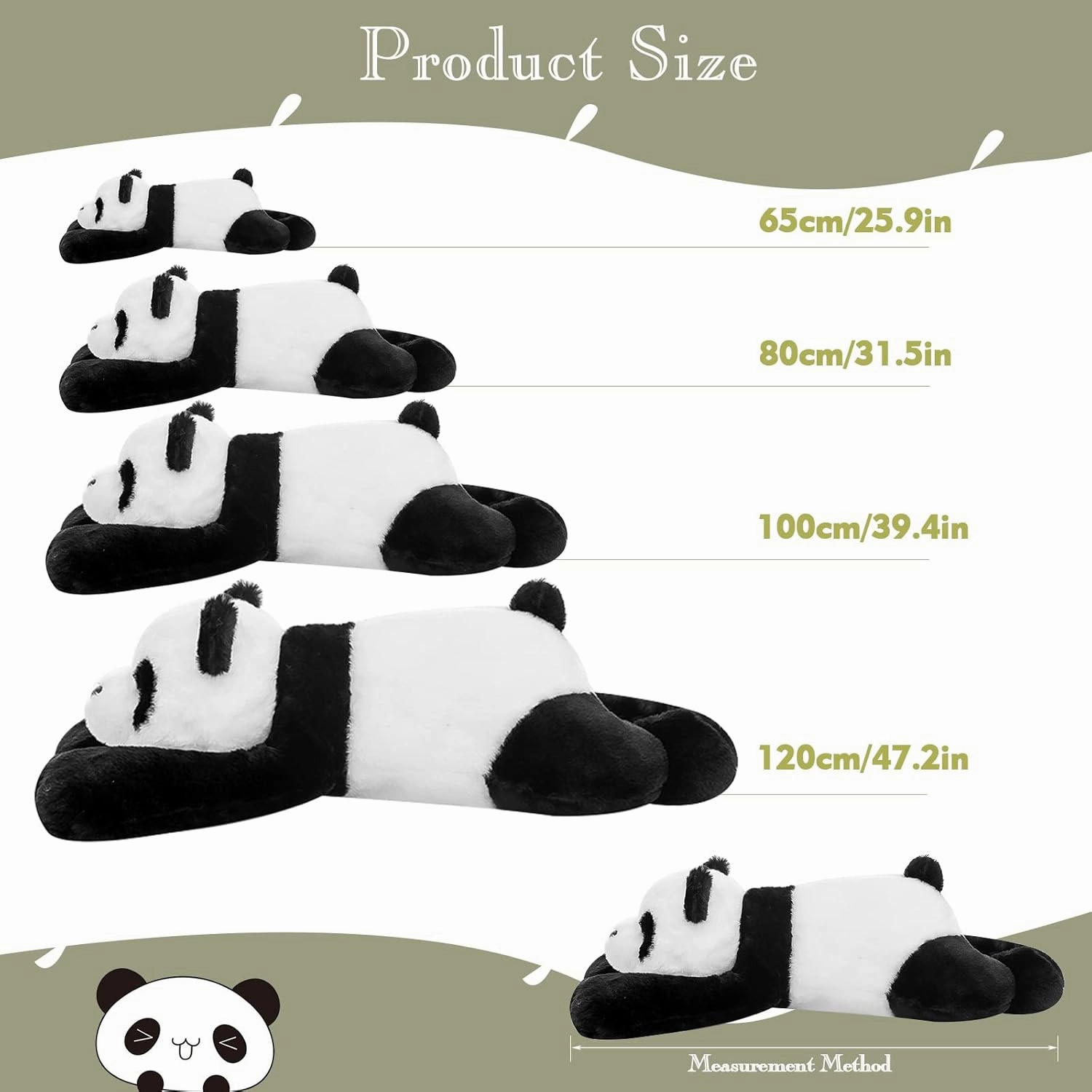 Panda Stuffed Animal Plush, 31.5in Cute Soft Big White Hugging Panda Bear Plushies Pillow Toys Doll Kawaii Birthday Gift for for Adults Kids Boys Girls