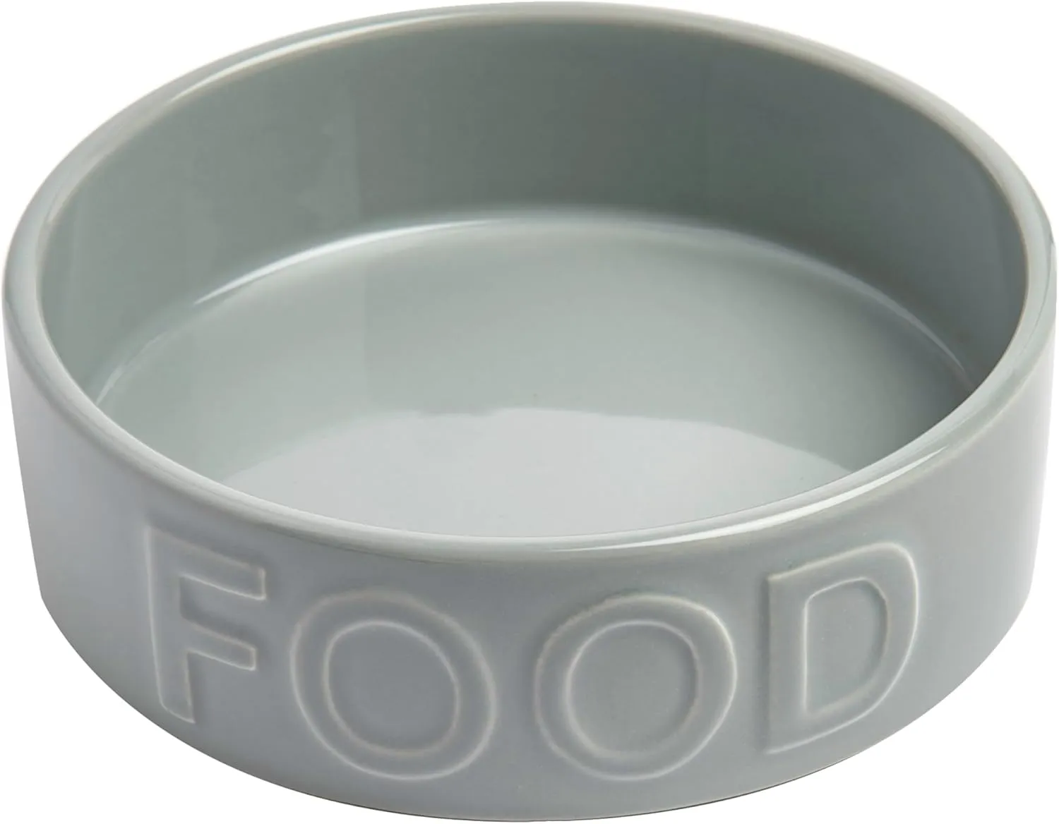 Park Life Ceramic Pet Bowls – Food Water Bowls for Dogs and Cats - Cute Pet Bowl for Small Medium and Large Size Dogs and Cats - Puppy Bowls (Large, Grey)
