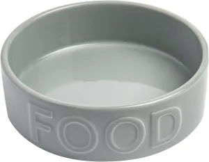 Park Life Ceramic Pet Bowls – Food Water Bowls for Dogs and Cats - Cute Pet Bowl for Small Medium and Large Size Dogs and Cats - Puppy Bowls (Large, Grey)
