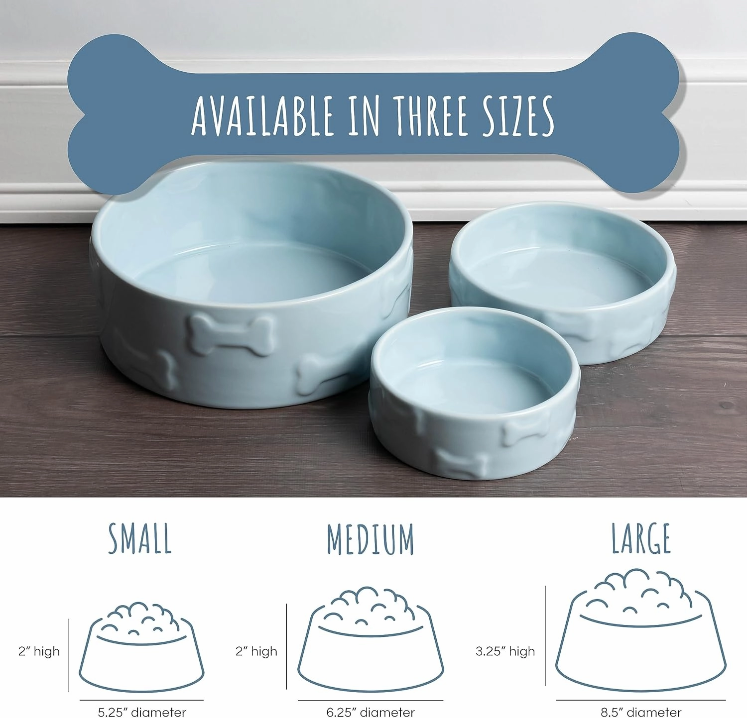 Park Life Designs Pet Bowl | Manor (Medium, White)