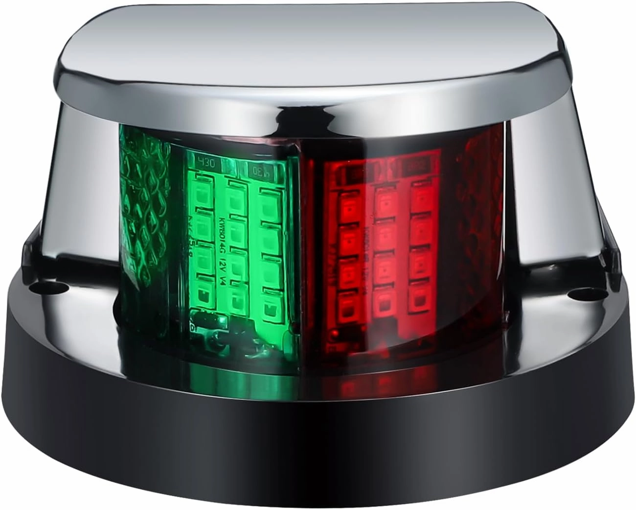 Partsam 1Pcs Marine Boat Bow Lights, 24 LED Red and Green Navigation Light for Vessle Pontoon Yacht Skiff Skeeter
