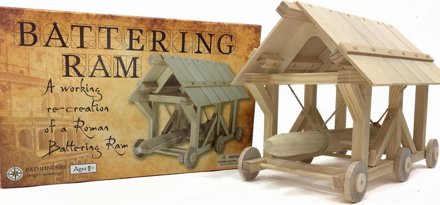 Pathfinders STEM kit | Roman Empire Battering Ram | Medieval Weapons Science Kits for Kids Age 8-10 10-14 | stem Kits for Kids Age 12-14 Physics Toys | Engineering kit | Learning Resource