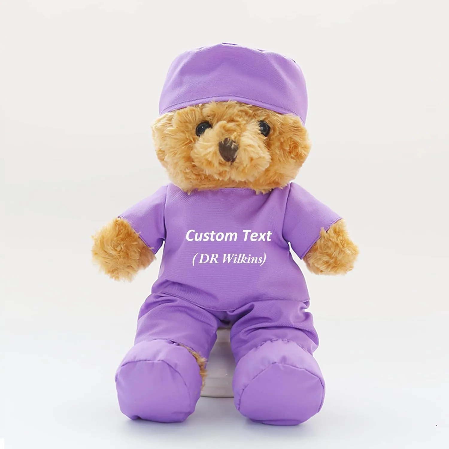 Personalized Teddy Bear with Custom Text/Blessing, Bear Stuffed Animal Plush Nurse/Doctor Gift, Medical Student Graduation (8IN-Doctor 7)