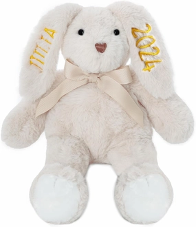 Personalized Embroidered Plush Bunny with Child's Name, Custom Stuffed Animal Toy for Kids First Easter