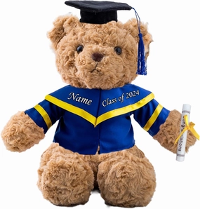 Personalized Gifts Teddy Bear with Customized Text, Graduation Bear Personalized Teddy Bear for Graduation Day 2024 Graduation Gifts for Her/Him 2024 High School/College (11 in-Text)