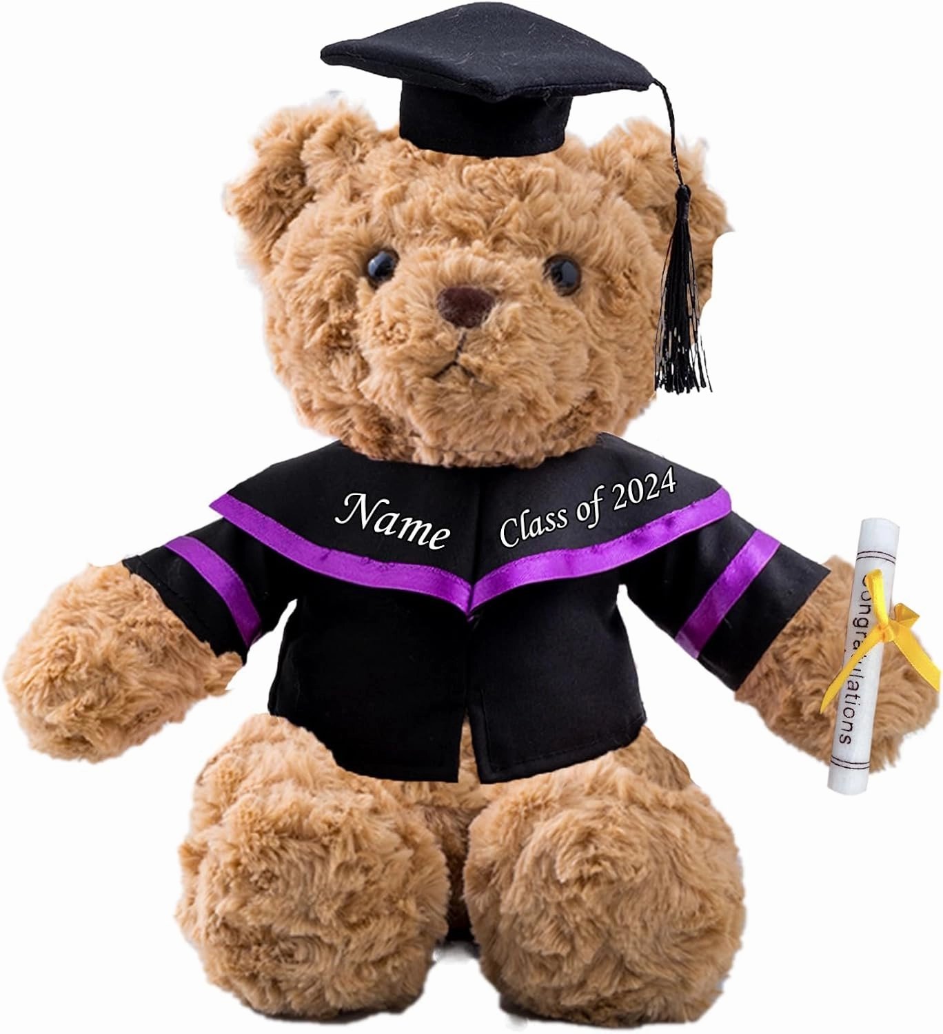 Personalized Graduation Teddy Bear, Graduation Gifts for Him & Her with Text, Graduation Bear as Kindergarten College Graduation Gifts for Her/Him Graduation Day 2024/ Birthday Gifts (11 in-Text)