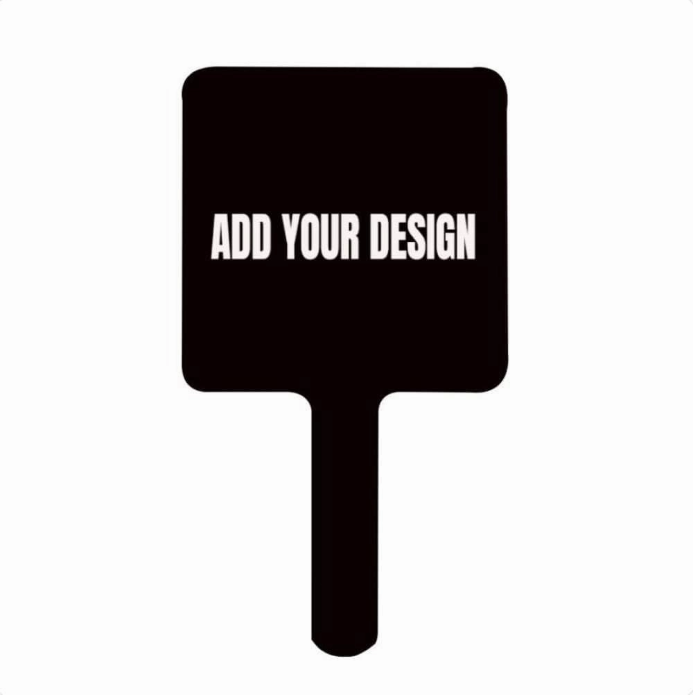 Personalized Handheld Makeup Mirrors, Custom Your Image/Text Large Hand Mirrors, Handheld Mirror with Handle, Salon Mirror for Travel Makeup Handheld Compact Mirror,Custom Design,22 * 12cm