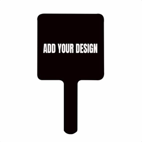 Personalized Handheld Makeup Mirrors, Custom Your Image/Text Large Hand Mirrors, Handheld Mirror with Handle, Salon Mirror for Travel Makeup Handheld Compact Mirror,Custom Design,22 * 12cm