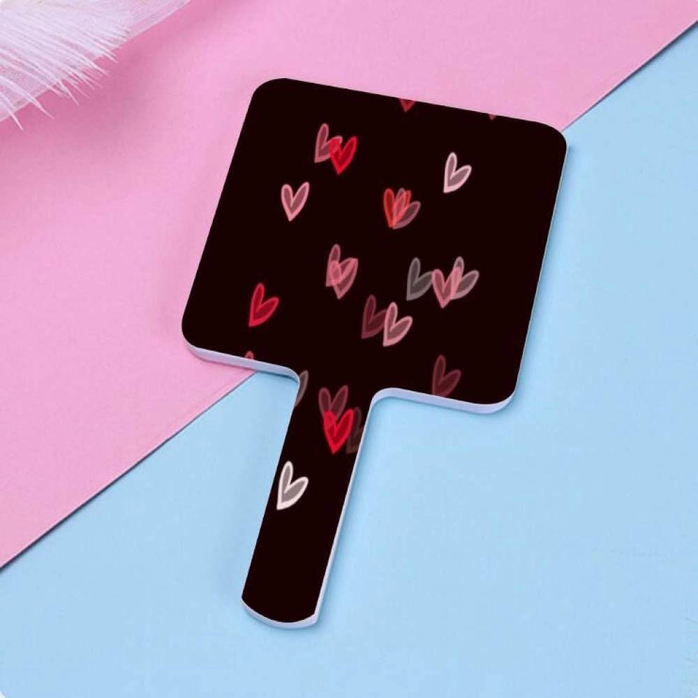 Personalized Handheld Makeup Mirrors, Custom Your Image/Text Large Hand Mirrors, Handheld Mirror with Handle, Salon Mirror for Travel Makeup Handheld Compact Mirror,Custom Design,22 * 12cm