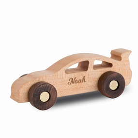 Personalized Name Cars Play Set, Natural Wood Color, Montessori Toys, Montessori Educational Car Set, Sensory Toys, Preschool Toy For Boys, Birthday Gift for Boy, Christmas Gift for Kids