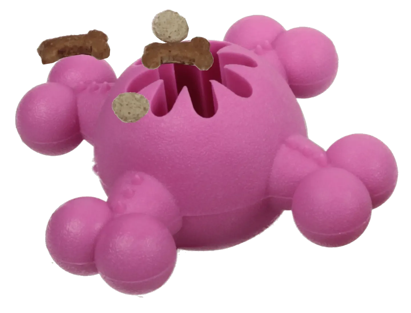 Pet Life 'Quadra-Bone' TPR Treat Dispensing Durable Dog Toy