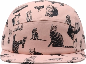 Pet and Wildlife-Themed 5-Panel Camp Caps Cat Dog Dachshund Capybara Opossum Hats for Animal Enthusiasts