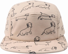 Pet and Wildlife-Themed 5-Panel Camp Caps Cat Dog Dachshund Capybara Opossum Hats for Animal Enthusiasts