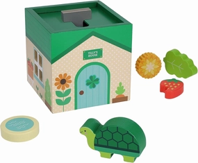 Petit Collage: Petit Pals- Tilly Tortoise- Wooden Pet Turtle with Accessories - Made with Recycled Wood - Great Gift and Activity for Ages 3 