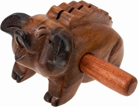 Pig-Shaped Musical Toy Sound Instrument for Boys and Girls Cute Home Decor and Desk Ornament Friends Natural Color