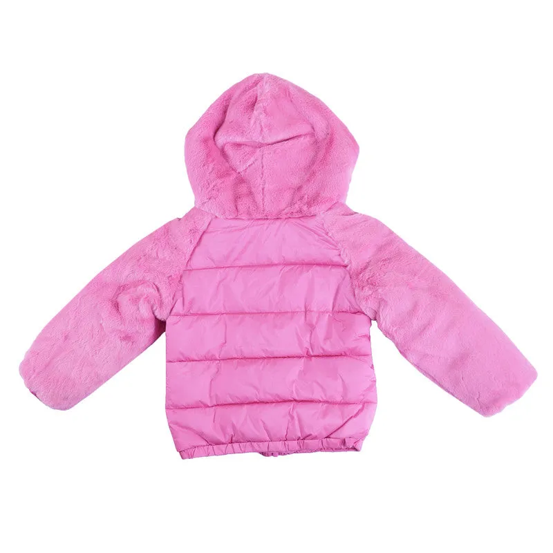 Pink Teddy Bear Puffer Jacket