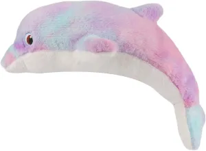Pink Tie-Dye Dolphin Plush Toy 20" - Unique Ocean-Themed Stuffed Animal, Cozy Hug Pillow Decorative Gift for Kids & Beach Lovers Birthday Christmas Festival