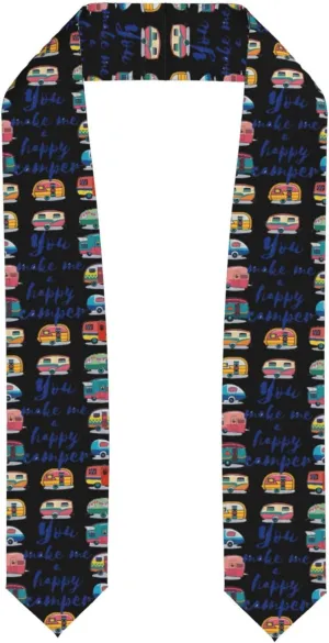 Planks Weathered Old Look Print Class Of 2024 Graduation Stole Sash,Unisex 72inch Long For Academic Commencement