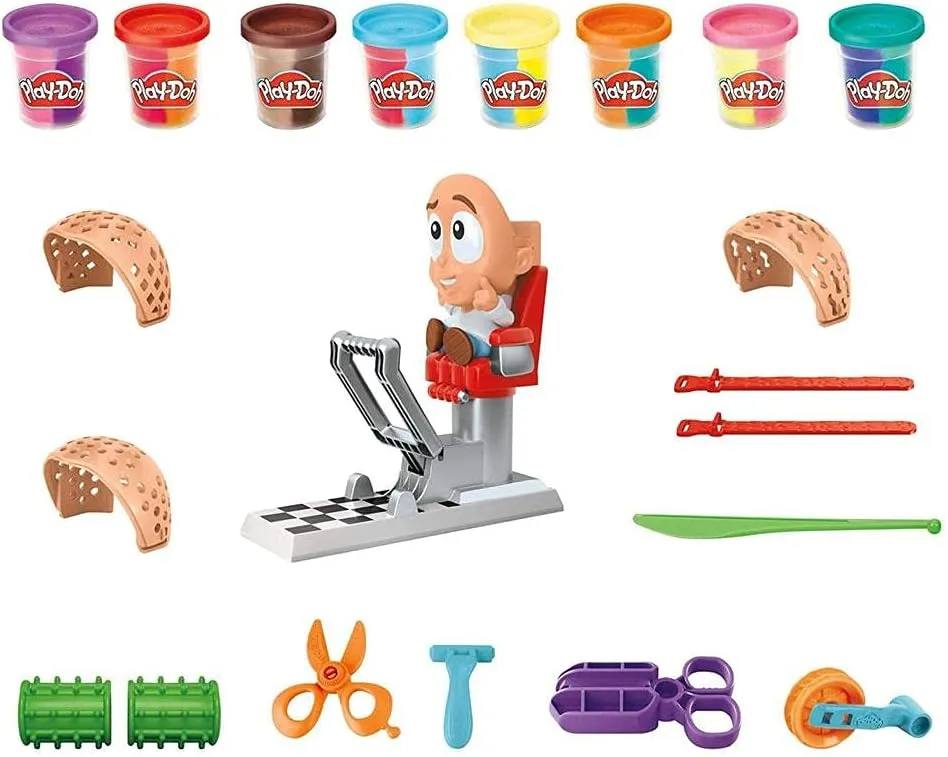 Play-Doh Crazy Cuts Stylist Set, Hair Salon Toy with Tools & 8 Tri-Color Cans, Back to School Classroom Supplies, Kids Arts & Crafts, Preschool Toys, Ages 3 