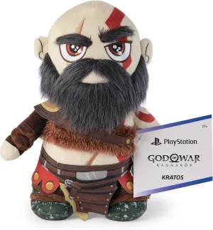 PlayStation, God of War Ragnarok, Premium 10-Inch Kratos Collector Grade Plush Toy, Cute Plushies and Kids Toys for PS5 Fans of All Ages