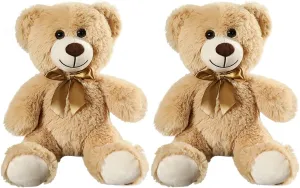 Plush Teddy Bear Stuffed Animal Bear Gift for Kids and Girls, Party Home Decoration 13.8 Inches(Khaki Khaki)