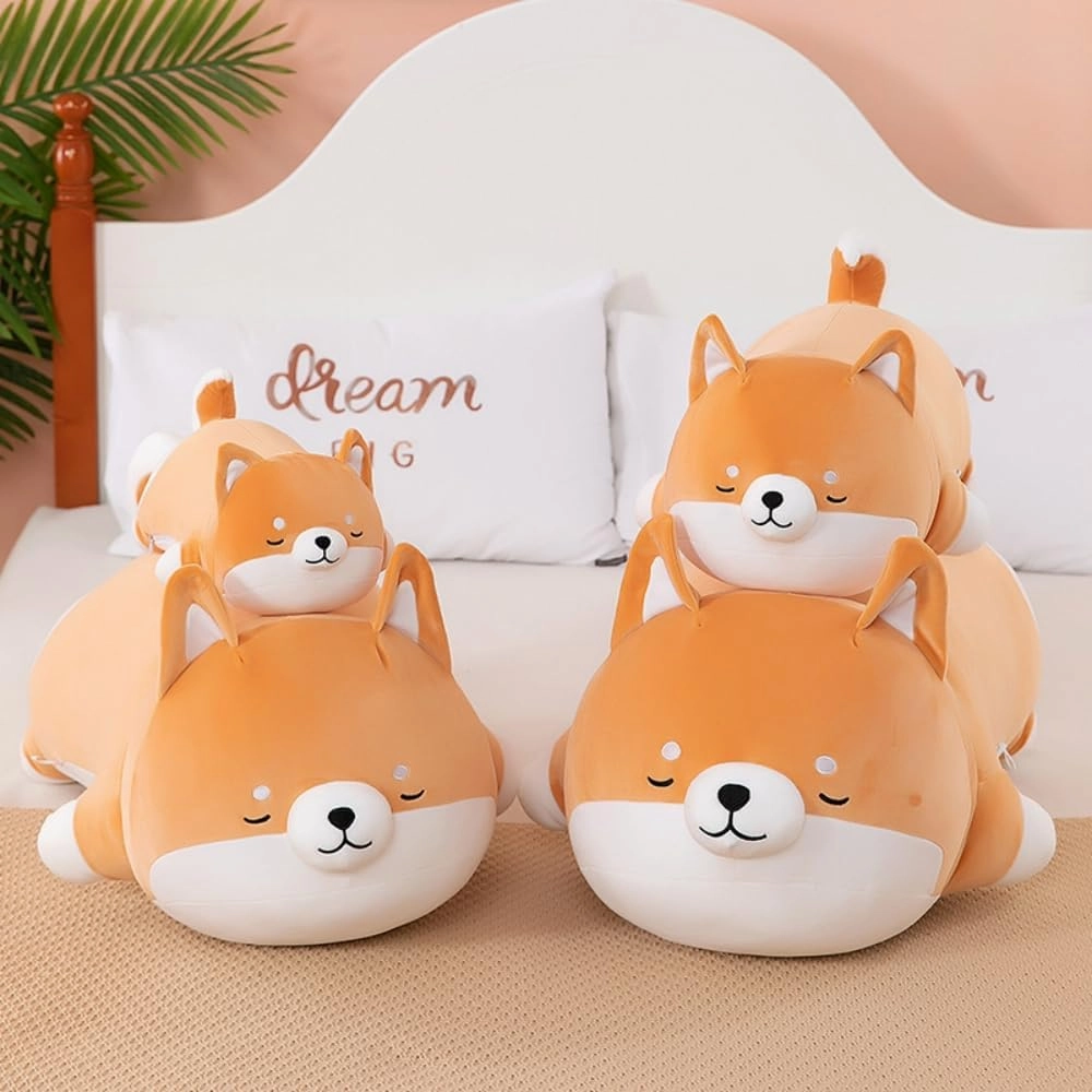 Plush Shiba Inu Toy Pillow Stuffed Animal Dog Akita Plush Pillow Toy Hugging Pillow for Kids and Girls(35cm/13.7in)