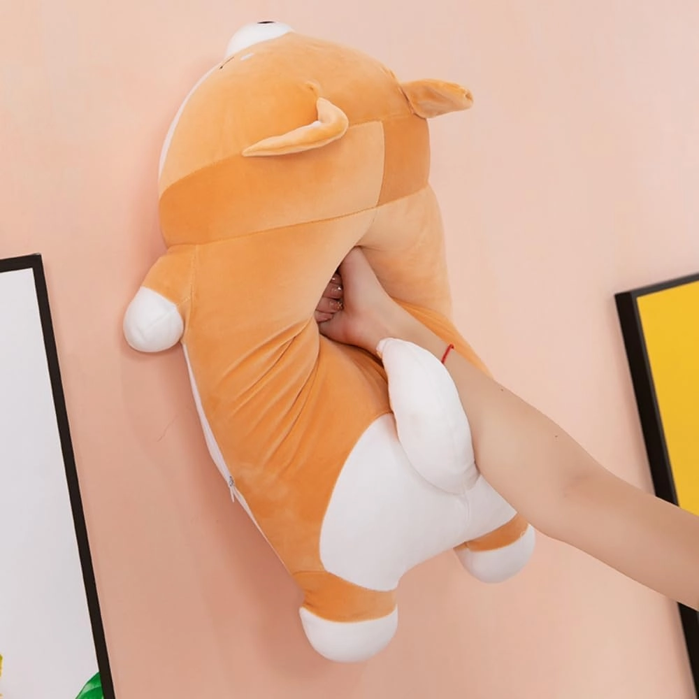 Plush Shiba Inu Toy Pillow Stuffed Animal Dog Akita Plush Pillow Toy Hugging Pillow for Kids and Girls(35cm/13.7in)