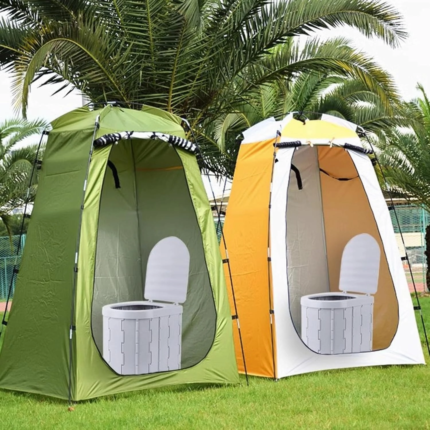 Pop-Up Changing Tent, 190T 47x47x75 Changing Tent with Zippered Window & Door, Shower with 4 Windproof Rope & 4 Peg, Water & Sun Proof Portable Privacy for Outdoor, Style 1