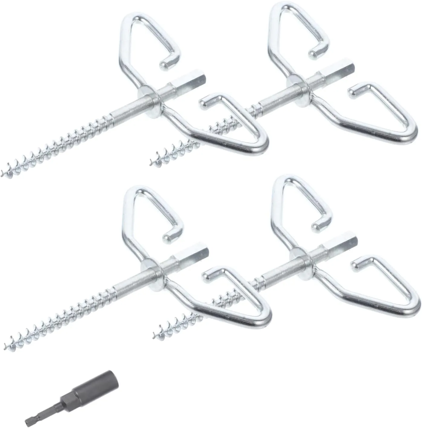 POPETPOP 1set Electric Ice Anchor Drill Adapter Kit Tent Stakes Durable Tent Anchors for Secure Winter Shelter Setup Lightweight and Portable Tool Kit