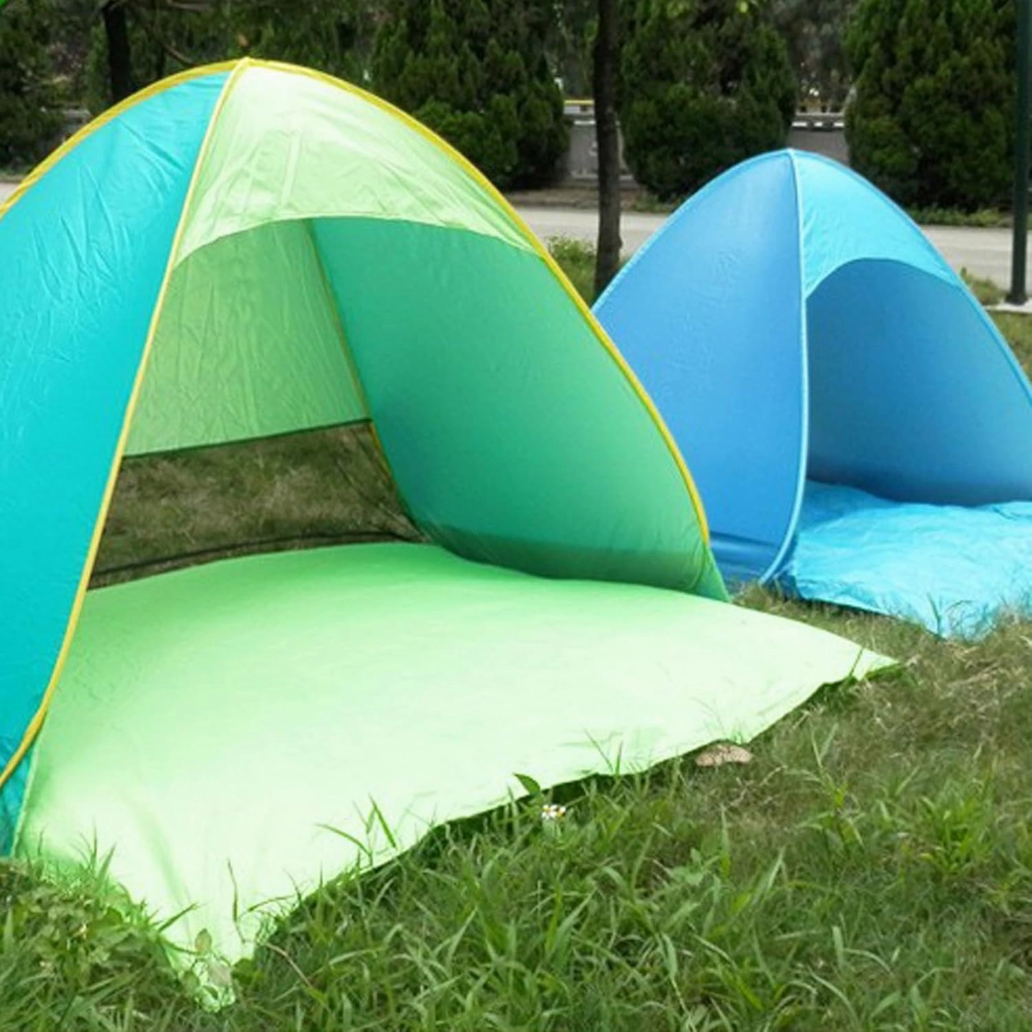 Portable Camping Tent Outdoor Automatic Quick Open Tent 2-3 Persons Beach Tent for Sun Shelter Travel Outdoor Hiking