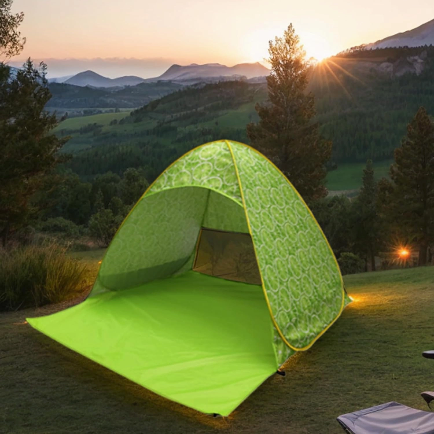 Portable Camping Tent Outdoor Automatic Quick Open Tent 2-3 Persons Beach Tent for Sun Shelter Travel Outdoor Hiking