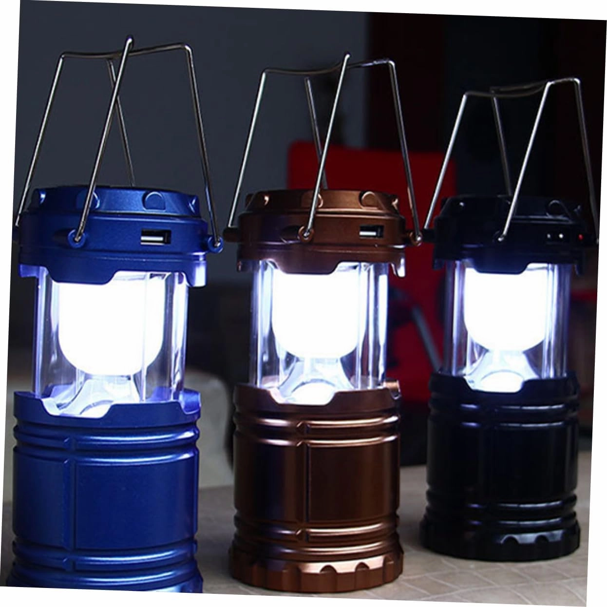 Portable Solar Camping Light Led Lantern for Tent Solar Emergency Lamp Camping Lighting Tool Black No Batteries Required