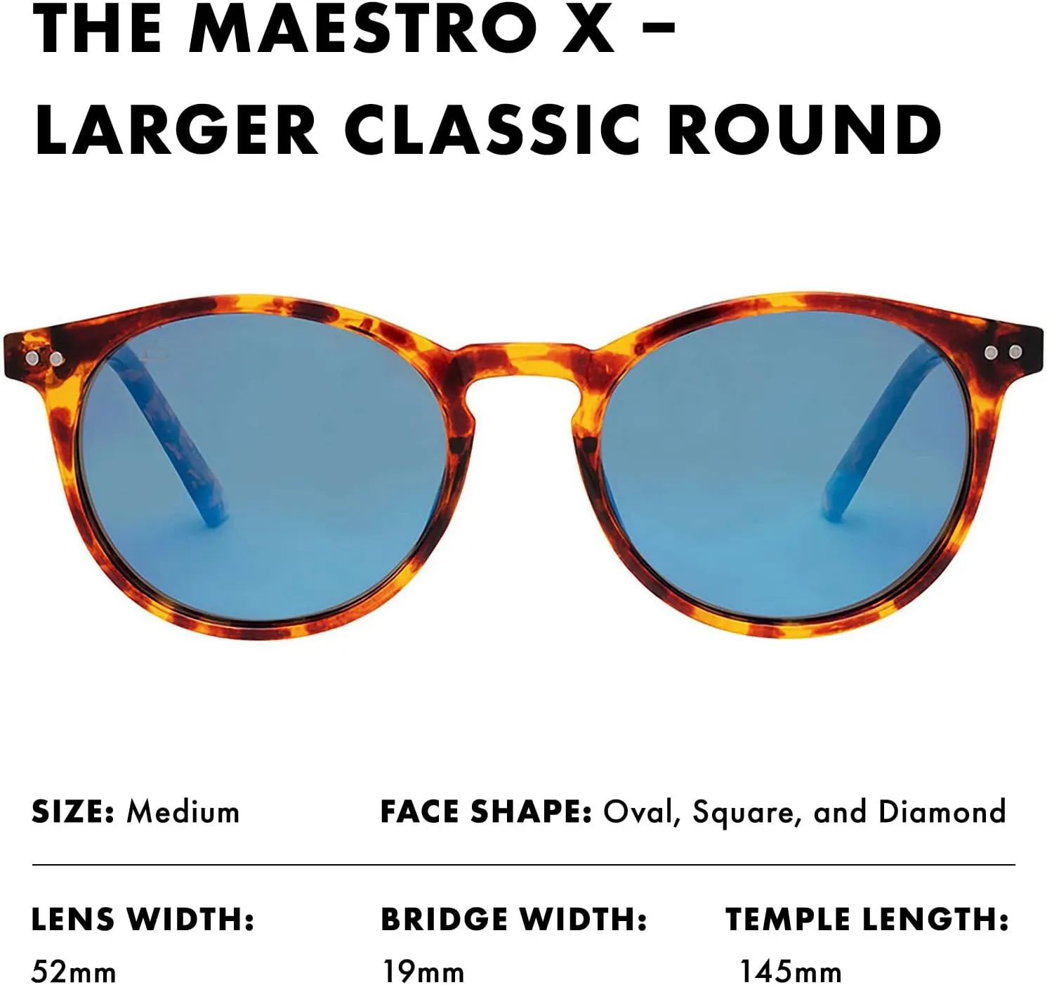 Prive Revaux The Maestro Classic Round Sunglasses – Handcrafted, Polarized Lenses, 100% UV Protection – For Men & Women