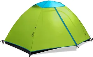 Products Tent Camping Double Layer Rainproof Lightweight Dome Tent Outdoor Travel Portable Couple Tent,Green